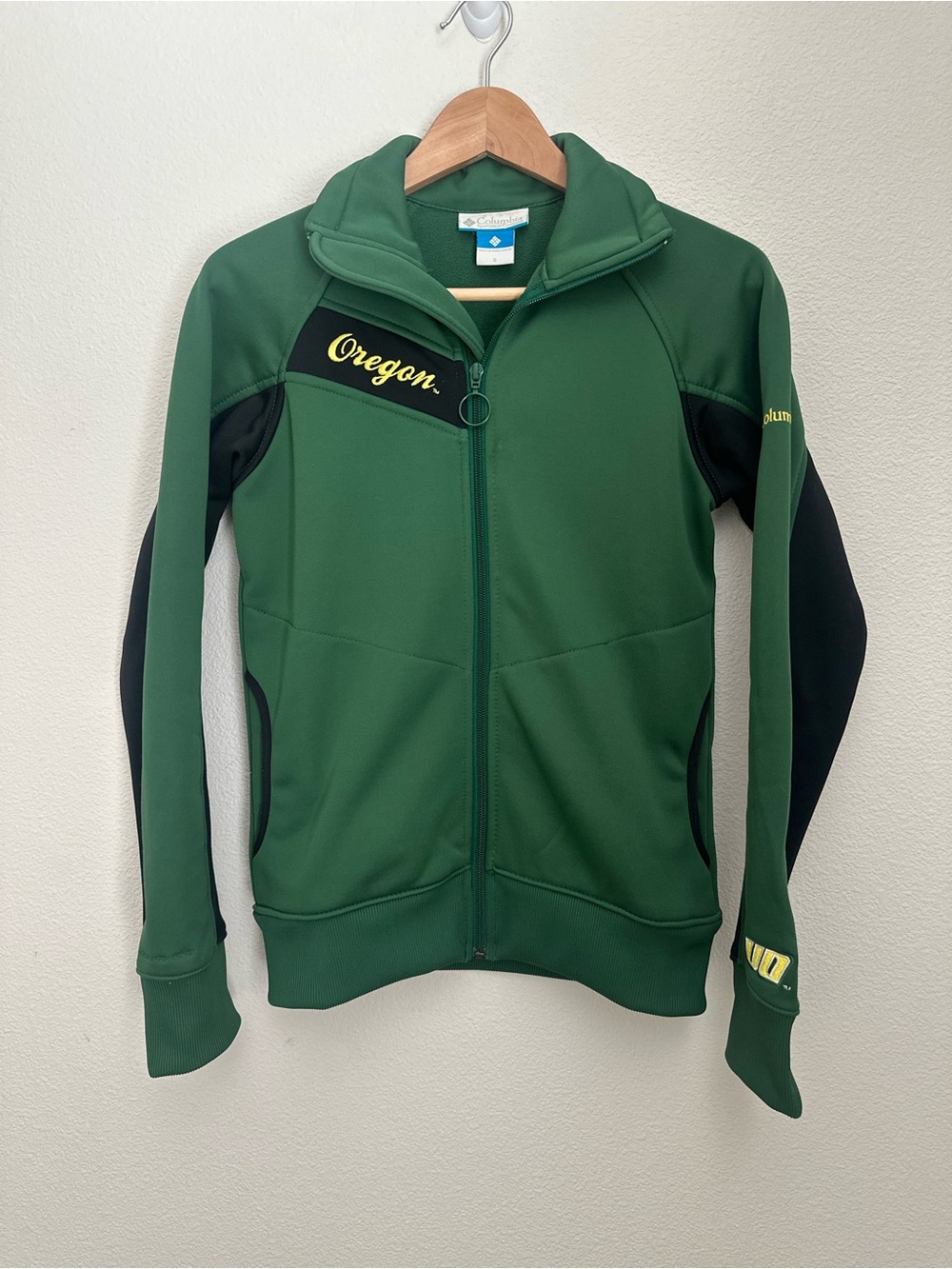 Columbia Women’s Oregon Ducks Green Full-Zip Track Jacket Size S
